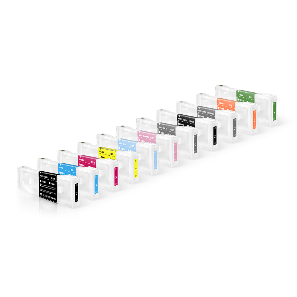 Ocbestjet 700ML/PC T8061-T8069 Empty Refillable Ink Cartridge With Chip For Epson P6080 P7080 P8080 P9080 Printer
Price                                        $94.34-$7.23
Brand Name                                  Ocbestjet
Cartridge Number                              T8501 -T8509
Chip Type                                     Permanent Chip
Compatibility                                  Compatible With Epson P800 printer
Ink Type                                      Dye and Pigment 
Ink Capacity                                   80ml/pc,160ml/pc ,280ml/pc
Printer Yield                                   Varies based on usage
Cartridge Color                                 PK,C,M,Y,LC,LM,LK.MBK.LLK
Cartridge Material                              High-quality plastic 
Package Contents                               1 refillable ink cartridge
Shelf Life                          18 Months (unopened and stored at room temperature)

 Product Description: Epson P6080 Refillable Ink Cartridges are designed to deliver superior performance and convenience for professional printing needs. These ink cartridges have been specially developed for the Epson P6080 printer model to ensure compatibility and the best output quality. With their innovative design and easy refillability, these ink cartridges offer users numerous advantages. 

Features and Benefits: 
High quality printing: Epson P6080 refillable ink cartridges are engineered to deliver outstanding print quality, with crisp, vibrant colors and sharp details. These ink cartridges produce professional-grade prints for a variety of applications, including photography, fine art, and graphic design. 
Easily add: Unlike conventional ink cartridges, Epson P6080 refillable ink cartridges can be easily filled with ink for a cost-effective and sustainable printing solution. The filling process is simple and hassle-free, minimizing downtime and maximizing productivity. Large Ink Capacity: Each refillable ink cartridge has a large ink capacity, significantly reducing the frequency of ink cartridge replacement. This feature ensures uninterrupted printing, especially during high-volume or long-duration printing. Enhanced compatibility: Epson P6080 Refillable Ink Cartridges are precisely designed to fit seamlessly into your Epson P6080 printer without any modifications or additional accessories. Ink cartridges are labeled for easy identification and installation, simplifying the printing process. Environmental solutions: By using refillable ink cartridges, users can significantly reduce the amount of plastic waste generated from discarded ink cartridges. This eco-friendly option promotes sustainable printing practices, making it ideal for environmentally conscious professionals and businesses. Cost-effective: Refillable ink cartridges can save a lot of money compared to buying new ink cartridges. With Epson P6080 refillable ink cartridges, users can realize long-term savings while maintaining excellent print quality. Product Specifications:featuredescribeModelEpson P6080 Refillable Ink Cartridgecolor Multiple colors (cyan, magenta, yellow, black)capacityLarge ink capacity per cartridgecompatibilityEpson P6080 Printer ModelPackage ContentsRefillable Cartridge Set Experience the convenience and cost-effectiveness of Epson P6080 refillable ink cartridges while maintaining professional-grade print quality. Upgrade your printing experience today.